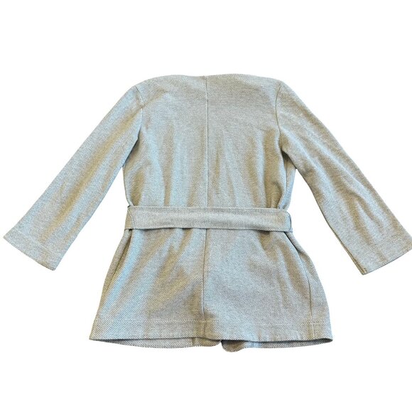 Banana Republic Cotton Blend Grey Open Front Cardigan Sweater Belted Size Medium - Picture 6 of 10